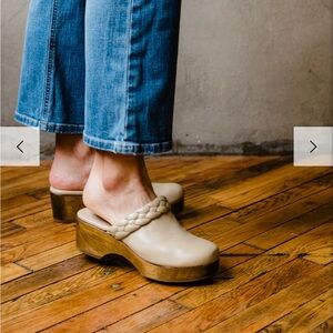 ABLE Leather Clogs Size 12 in Pebble - NWOT